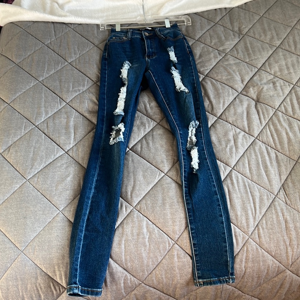 High Rise Distressed Jeans